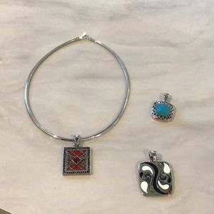 Lia Sophia silver chain with 3 slides